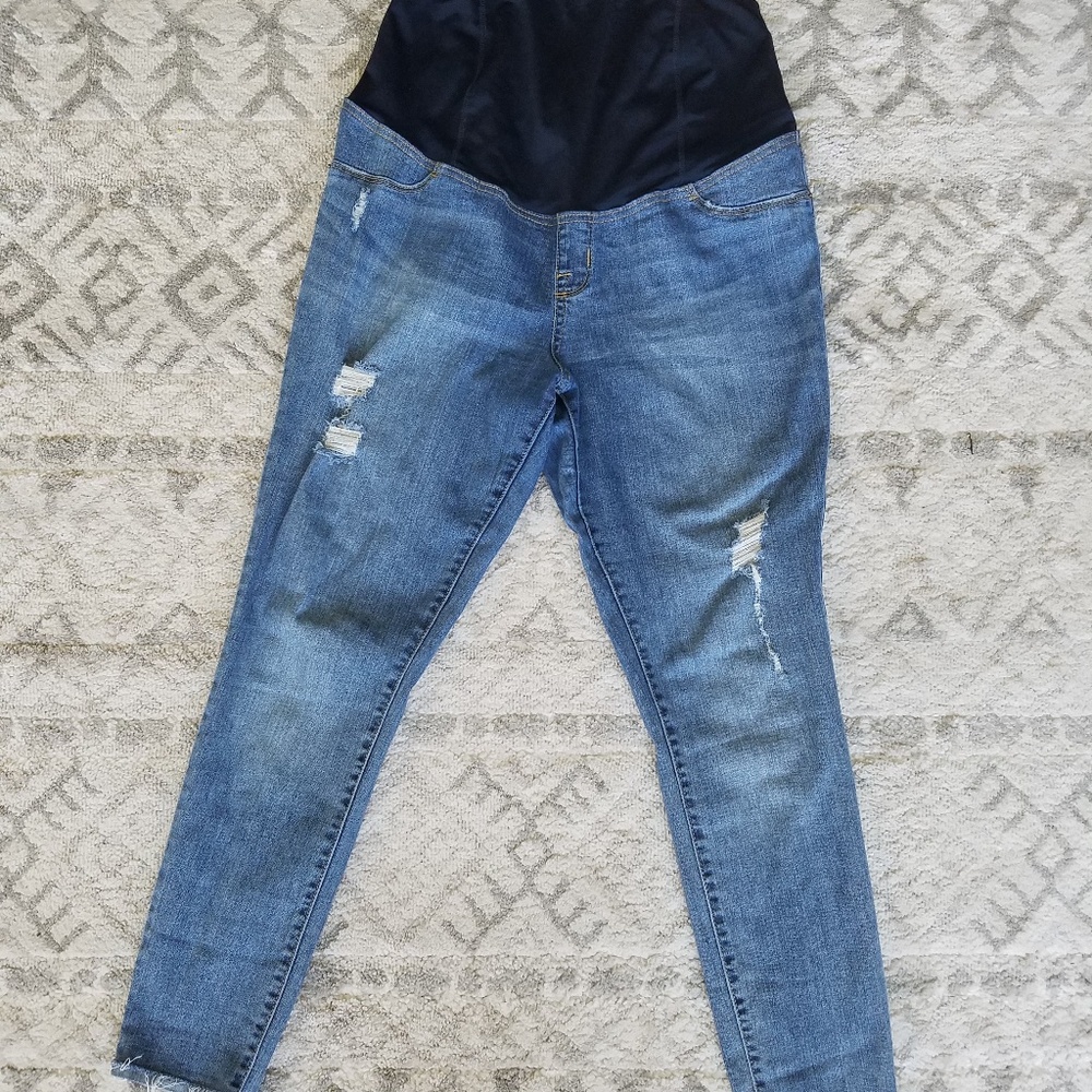Isabel maternity distressed skinny jeans Sz 10